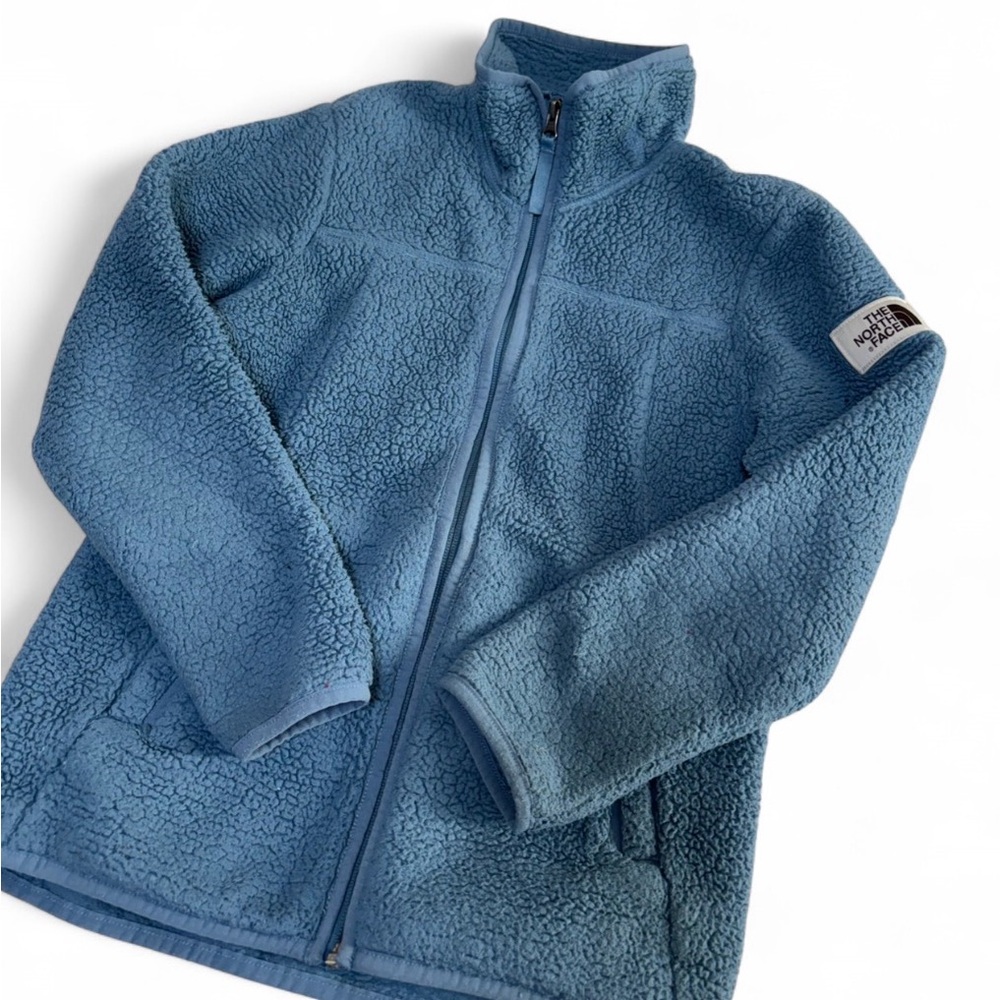 The North Face Sky Blue Sherpa Jacket | GIRLS